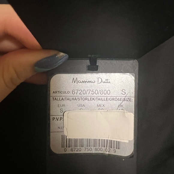 MASSIMO DUTTI Black Lightweight Dress Zip Jacket Size S-NWT - Picture 6 of 14